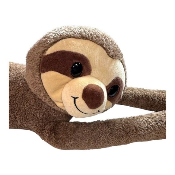 Vintage Hugfun Plush Sloth Stuffed Animal Toy Brown Tan Soft & Cuddly Large 24" - Picture 2 of 10